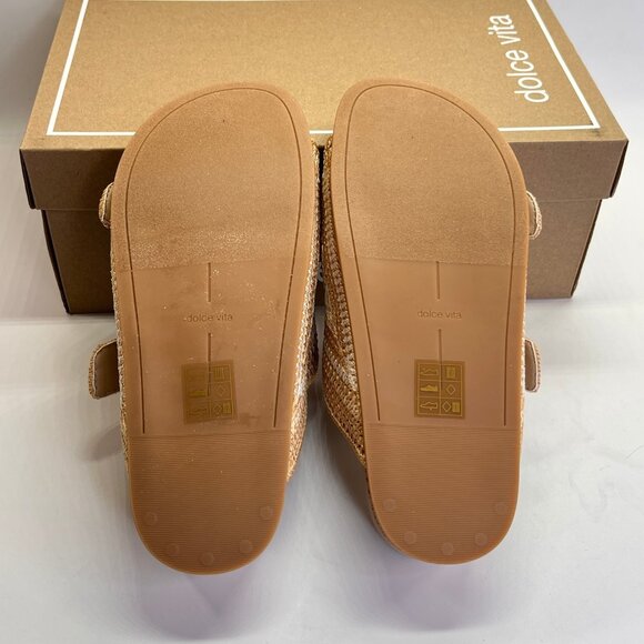 Dolce Vita Ralli Woven Buckle Platform Sandal Size 7 Beige Casual Comfort - Picture 11 of 14